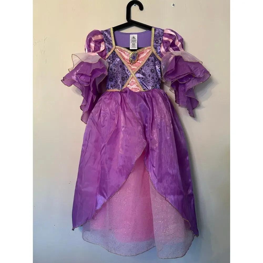 Disney Store Deluxe Rapunzel Costume Dress Tangled Princess Girls Size 7/8 WDW